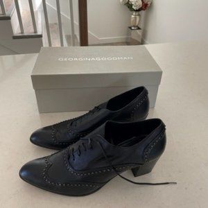 Georgina Goodman Black Studded Oxfords. 41 EU
